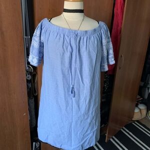 Old Navy Blue Strapless Dress